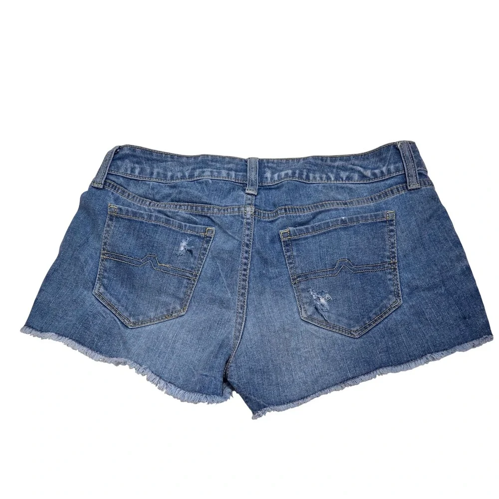 Arizona Jean‎ Co Womens Size 3 Distressed Denim Cut Off Shorts Medium Wash Blue